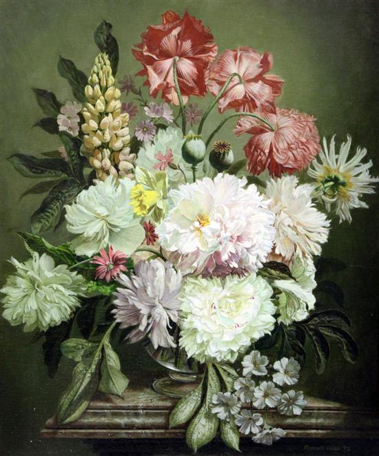 § Bennett Oates (1928-2009) Flower arrangement 23.5 x 19.5in.